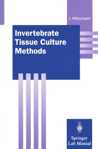 Cover image: Invertebrate Tissue Culture Methods 9784431703136