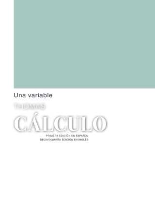 Cover image: Thomas Cálculo. Una variable 1st edition 9786073260305