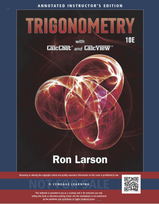 Cover image: Trigonometry; ANNOTATED INSTRUCTOR’S EDITION 10th edition 9781337278478