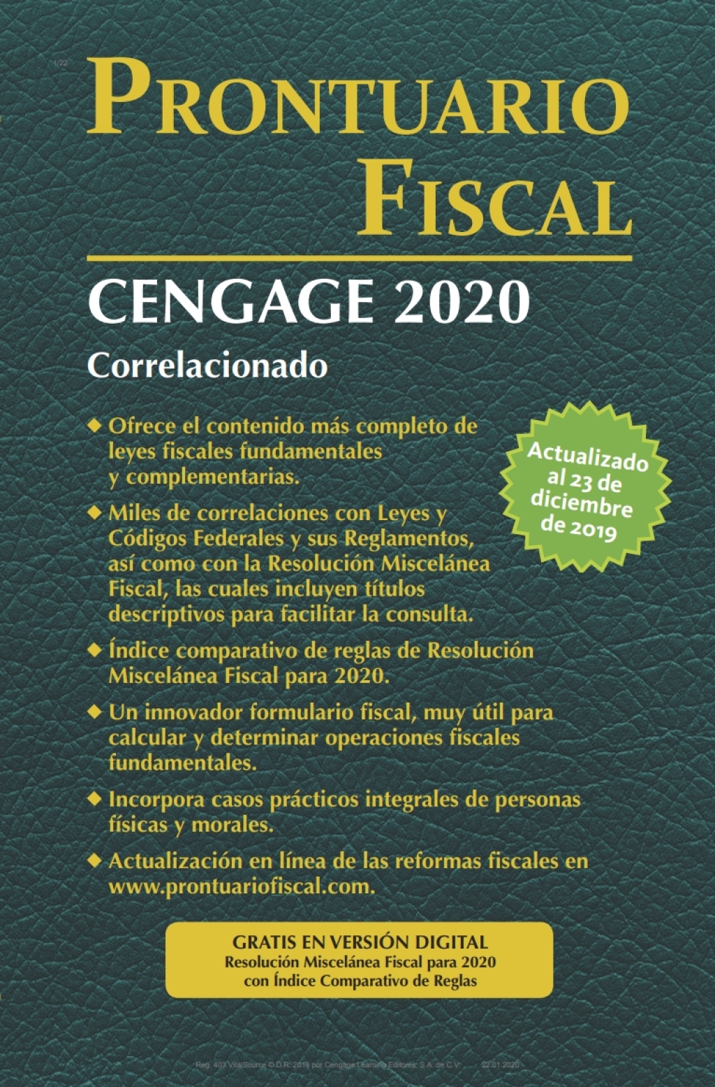 Prontuario Fiscal Cengage 2020 57th Edition