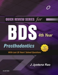 Imagen de portada: QRS for BDS 4th Year - Prosthodontics 9788131242926