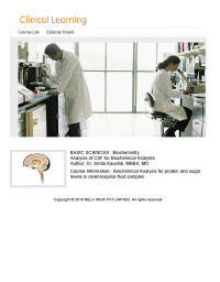 表紙画像: Practicals in Biochemistry - Analysis of CSF for Biochemical Analytes