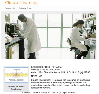 Cover image: Practicals in Physiology - Velocity of Nerve Conduction