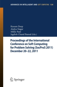 Titelbild: Proceedings of the International Conference on Soft Computing for Problem Solving (SocProS 2011) December 20-22, 2011 1st edition 9788132204862