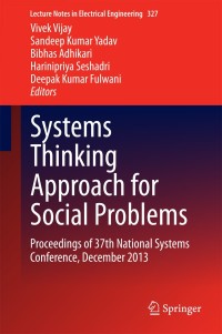 Cover image: Systems Thinking Approach for Social Problems 9788132221401