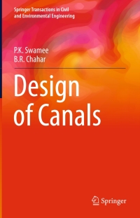 Titelbild: Design of Canals 9788132223214