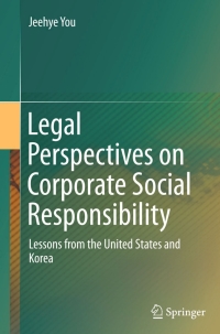 Cover image: Legal Perspectives on Corporate Social Responsibility 9788132223856