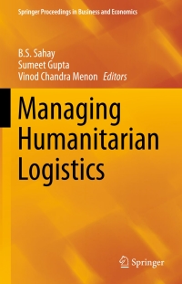 Omslagafbeelding: Managing Humanitarian Logistics 9788132224150