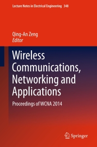 Imagen de portada: Wireless Communications, Networking and Applications 9788132225799