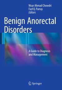 صورة الغلاف: Benign Anorectal Disorders 9788132225881