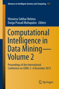 Immagine di copertina: Computational Intelligence in Data Mining—Volume 2 9788132227298