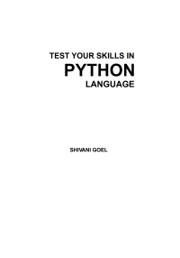 Cover image: Test your skills in Python Language 1st edition 9788183334686