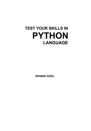 Titelbild: Test your skills in Python Language 1st edition 9788183334686