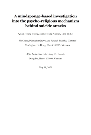 Cover image: A Mindsponge-Based Investigation into the Psycho-Religious Mechanism Behind Suicide Attacks 1st edition 9788366675582