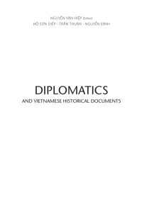 Cover image: Diplomatics and Vietnamese Historical Documents 1st edition 9788367405089