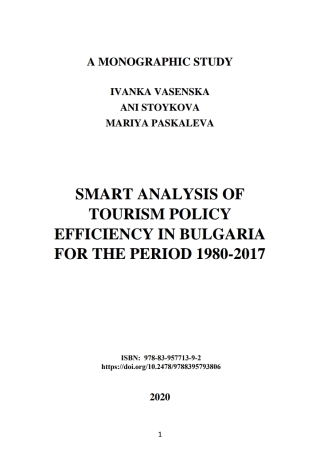 Imagen de portada: Smart Analysis of Tourism Policy Efficiency in Bulgaria for the Period 1980-2017 1st edition 9788395771392