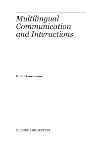 Cover image: Multilingual Communication and Interactions 1st edition 9788395793837