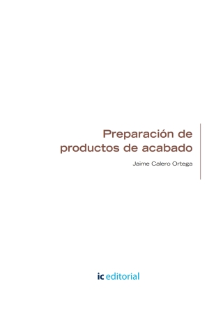 Cover image: Preparación de Productos de Acabado. MAMR0208 1st edition 9788416629817