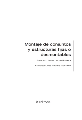 Titelbild: Montaje de conjuntos y estructuras fijas o desmontables. FMEE0108 1st edition 9788417086541