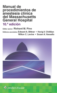 Cover image: Manual de procedimientos de anestesia clínica del Massachusetts General Hospital 10th edition 9788418563935