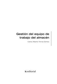 Cover image: Gestión del equipo de trabajo del almacén. COML0309 1st edition 9788491982296