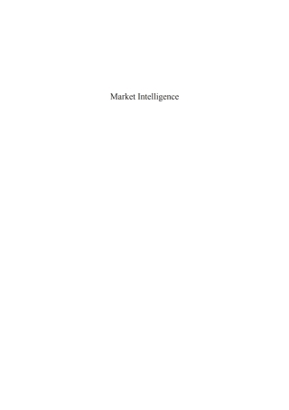 Cover image: Market Intelligence 1st edition 9788763002028