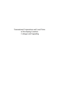 صورة الغلاف: Transnational corporations and local firms in developing countries 1st edition 9788763001755