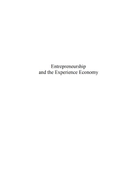 Cover image: Entrepreneurship and the Experience Economy 1st edition 9788763002059