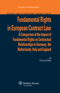 Cover image: Fundamental Rights in European Contract Law 9789041126719