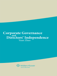Cover image: Corporate Governance and Directors' Independence 9789041136046