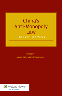 Imagen de portada: China's Anti-Monopoly Law 9789041141217
