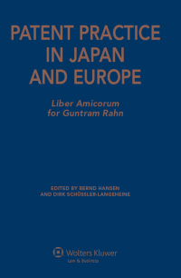 Cover image: Patent Practice in Japan and Europe 1st edition 9789041136893