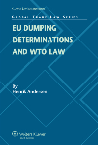 Cover image: EU Dumping Determinations and WTO Law 9789041128270
