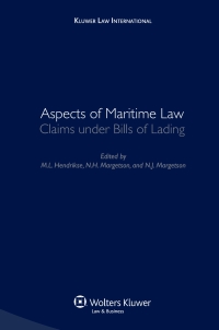 Imagen de portada: Aspects of Maritime Law 1st edition 9789041126238