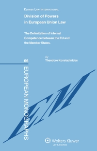 Immagine di copertina: Division of Powers in European Union Law 9789041126153