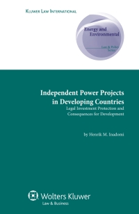 صورة الغلاف: Independent Power Projects in Developing Countries 9789041131782