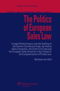 Cover image: The Politics of European Sales Law 9789041127525