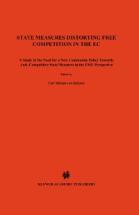 Cover image: State Measures Distorting Free Competition in the EC 1st edition 9789041114662