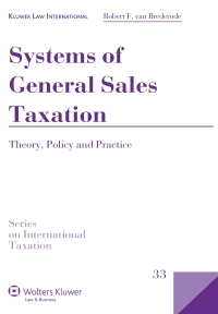 Titelbild: Systems of General Sales Taxation 9789041128324