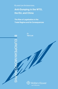 Cover image: Anti-dumping in the WTO, the EU and China 9789041132079