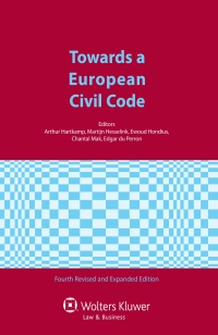 صورة الغلاف: Towards a European Civil Code 4th edition 9789041133571