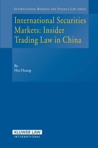 Cover image: International Securities Markets 9789041125576