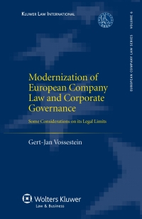 Cover image: Modernization of European Company Law and Corporate Governance 9789041125927