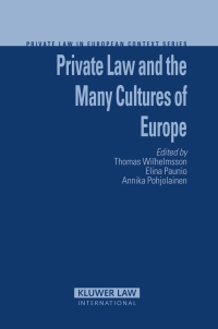 Cover image: Private Law and the Many Cultures of Europe 1st edition 9789041125934