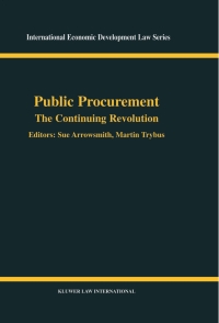 Cover image: Public Procurement 1st edition 9789041198907