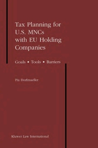 Cover image: Tax Planning for U.S. MNCs with EU Holding Companies 9789041199225