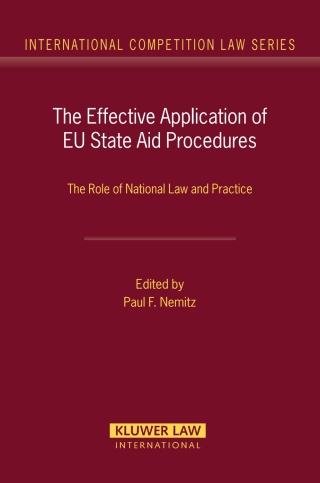 Imagen de portada: The Effective Application of EU State Aid Procedures 1st edition 9789041126573