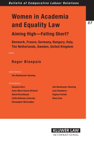 Cover image: Women in Academia and Equality Law 1st edition 9789041124272