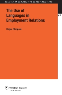 Immagine di copertina: The Use of Languages in Employment Relations 9789041156068