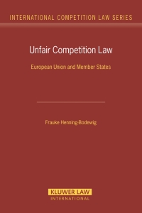 Cover image: Unfair Competition Law 9789041123299